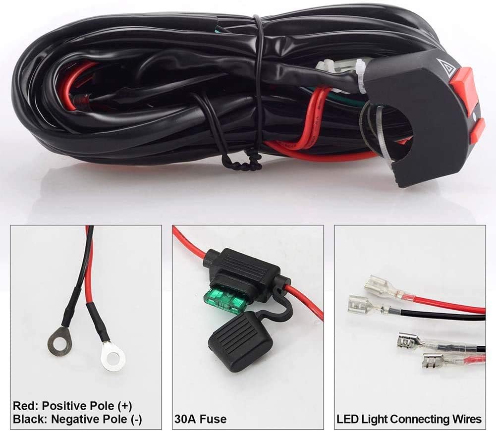 WinPower Relais-Kit für Kabelbaum Schalter mit 2 Lampen Anschlüssen für Motorrad Lichter fahren/Zusä