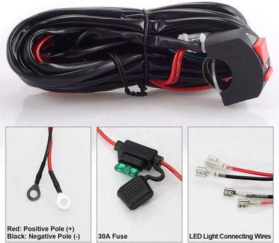 WinPower Relais-Kit für Kabelbaum Schalter mit 2 Lampen Anschlüssen für Motorrad Lichter fahren/Zusä