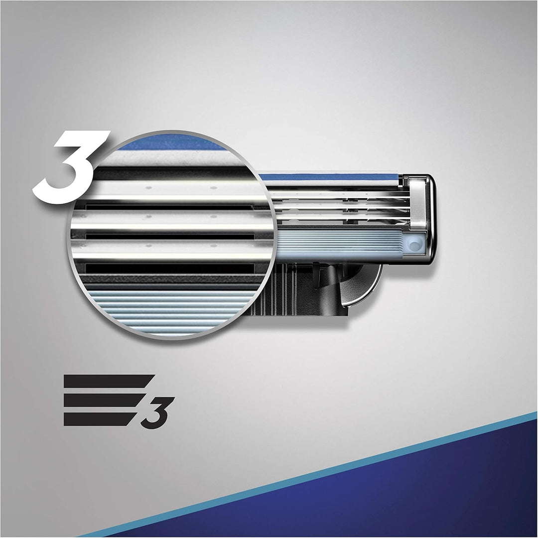 Gillette Mach3 Start Rasierklingen, 8 Ersatzklingen für Nassrasierer Herren mit 3-fach Klinge Single