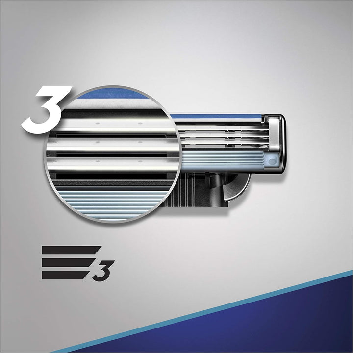 Gillette Mach3 Start Rasierklingen, 8 Ersatzklingen für Nassrasierer Herren mit 3-fach Klinge Single