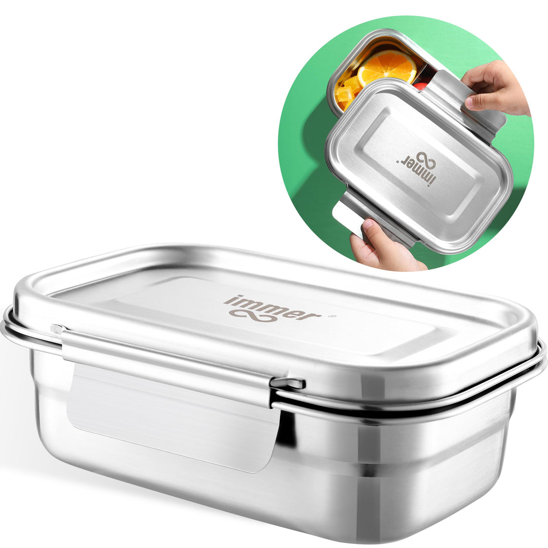 immer Edelstahl Brotdose - Nachhaltige Bento Lunchbox, auslaufsicher, plastikfrei, leicht zu reinige
