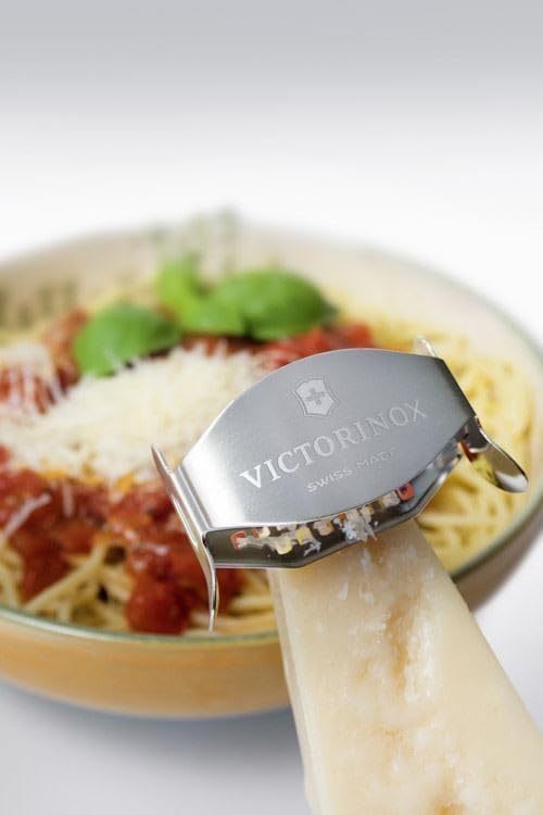Victorinox Käsereibe, Kompakt, mit Feiner Schneide, Metallgriff, Swiss Made, Spülmaschinenfest A One