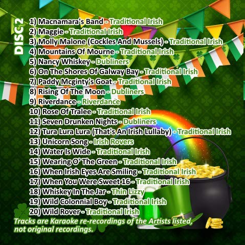 IRISH KARAOKE CD+G (CDG) Disc Pack 40 Greatest Irish Songs Ever Mr Entertainer Big Hits