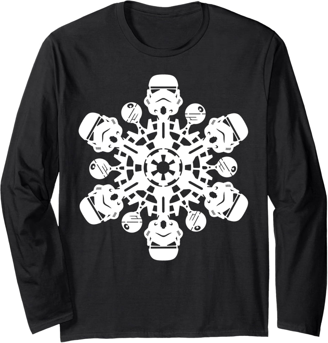 Star Wars Trooper Snowflake Poster Langarmshirt