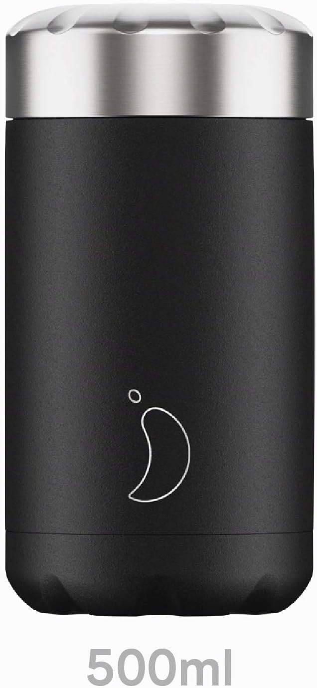 Chilly´s Unisex – Erwachsene Speisebehälter, Black, 500ml 500ml Schwarz, 500ml Schwarz