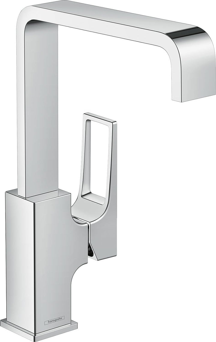 hansgrohe Waschtischarmatur Metropol, Wasserhahn Bad mit Auslauf Höhe 230 mm, mit Push-Open Ablaufga