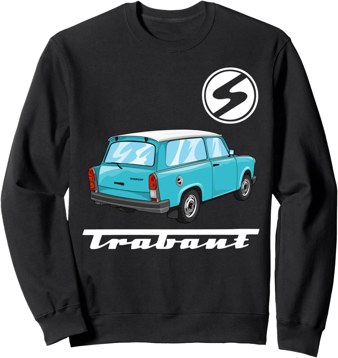 Trabant 1.1 Trabant Logo Trabant Schriftzug Trabi himmelblau Sweatshirt