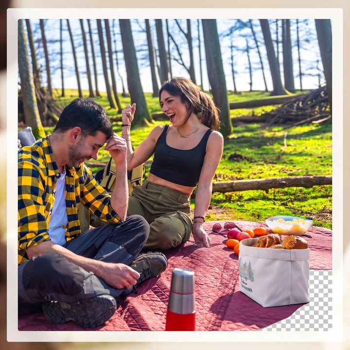 Sinmoe Camping Geschenke Zuhause ist da, wo wir parken Brotkorb aus Stoff Geschenk für Camper Wohnmo