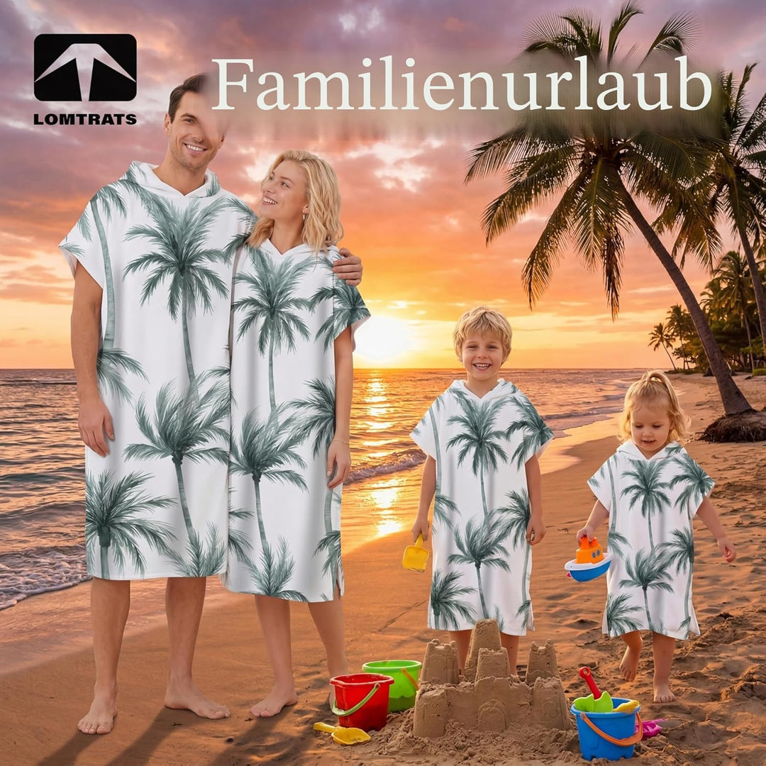 Schnelltrocknender Surfponcho, Wickeltuch, Bademantel, Sporthandtücher für Schwimmer, Hoodie für Kin