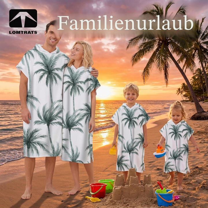 Schnelltrocknender Surfponcho, Wickeltuch, Bademantel, Sporthandtücher für Schwimmer, Hoodie für Kin