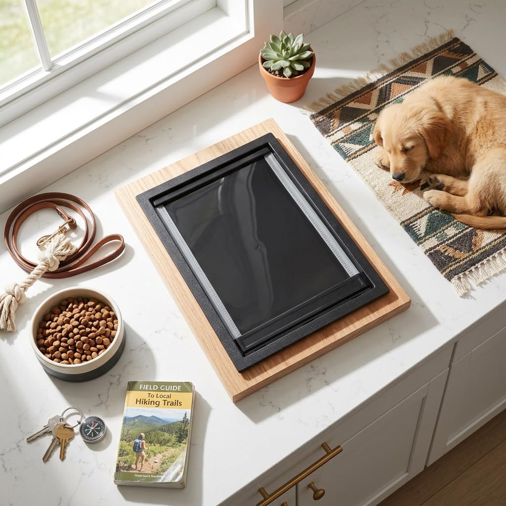 Magnetische Haustiertür für Grosse Hunde, Zwei-Wege-Eingang, Einfache Installation, Schwarz