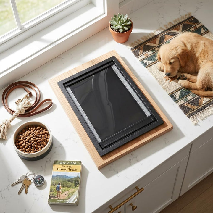 Magnetische Haustiertür für Grosse Hunde, Zwei-Wege-Eingang, Einfache Installation, Schwarz
