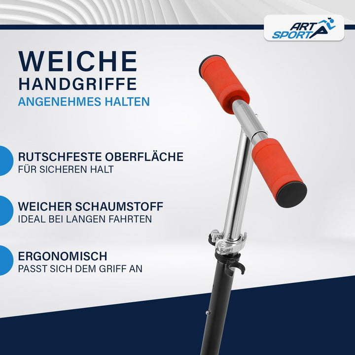 ArtSport Cityroller Scooter mit Big Wheel Räder & Tragegurt - Für Kinder ab 3 Jahren - 4 Designs 88