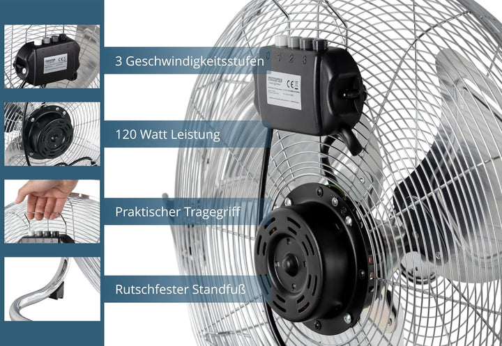 Stagecaptain FV-200 MkII 20" Bodenventilator 4x Set - 20" (51 cm) grosse Windmaschine - 3 Gebläsestu