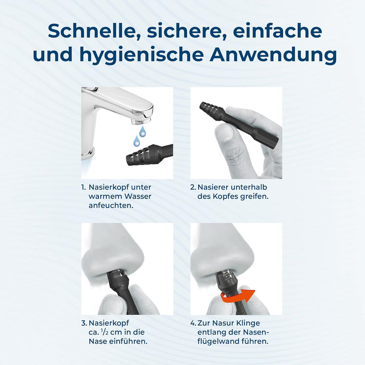 SilkslidePro Nasierer 2er Set - Nasenhaartrimmer Herren - Nasenhaarentferner - Hochpräzise Klingen a