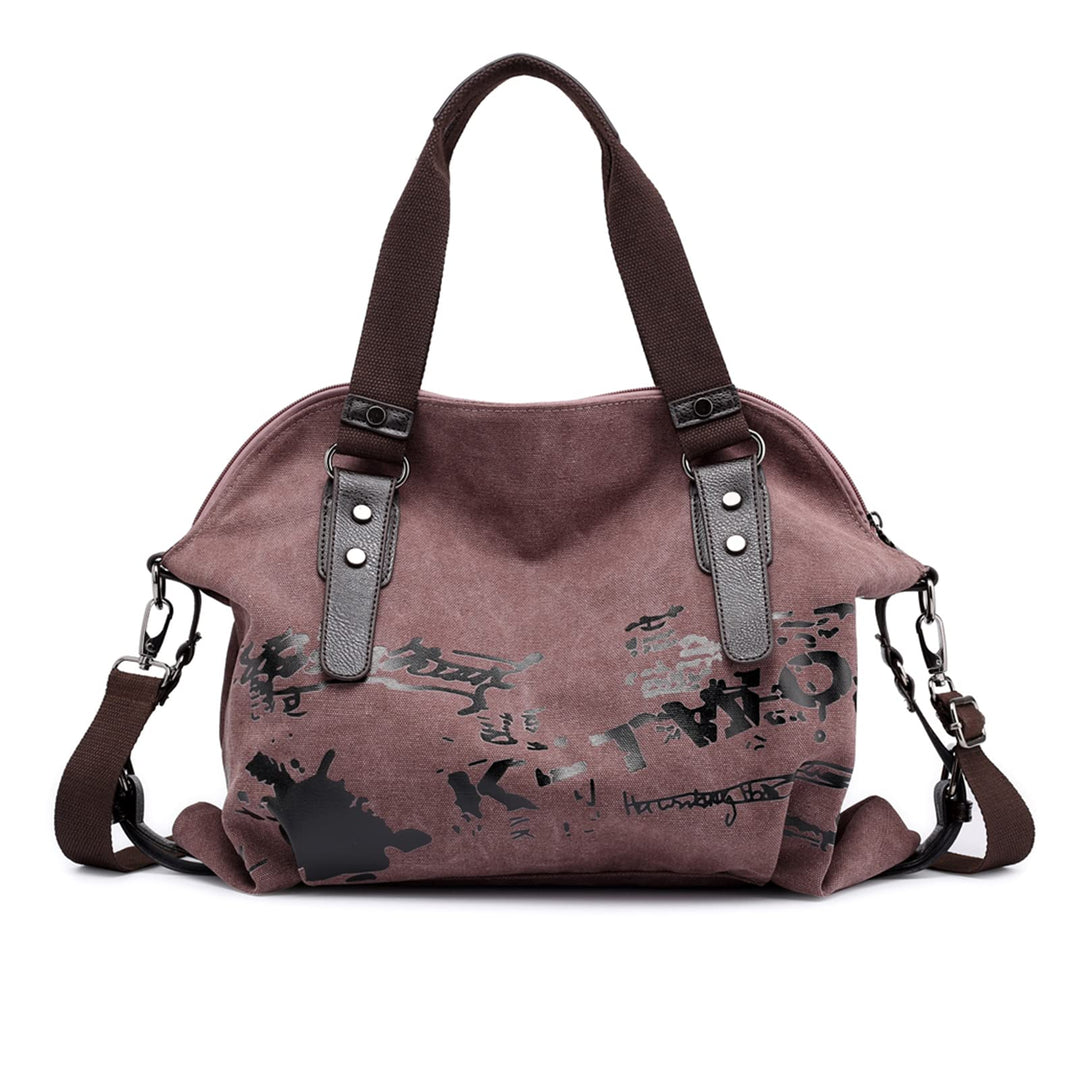 PORRASSO Casual Schultertasche Damen Umhängetasche Grosse Handtasche Frauen Segeltuch Henkeltasche H