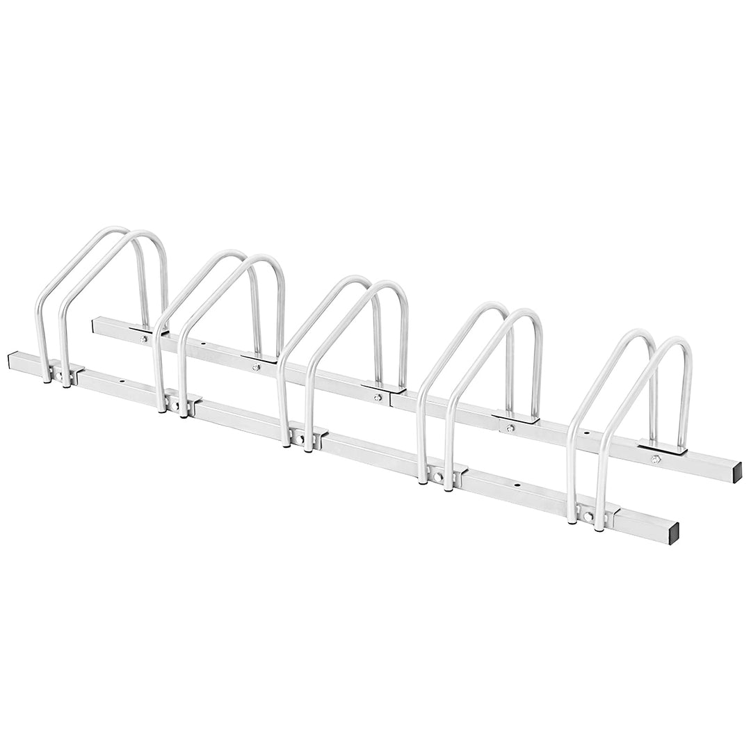COSTWAY Fahrradständer Standparker Bodenständer Aufstellständer mit 4/5/6 Fahrrad Stellplätze, Mehrf