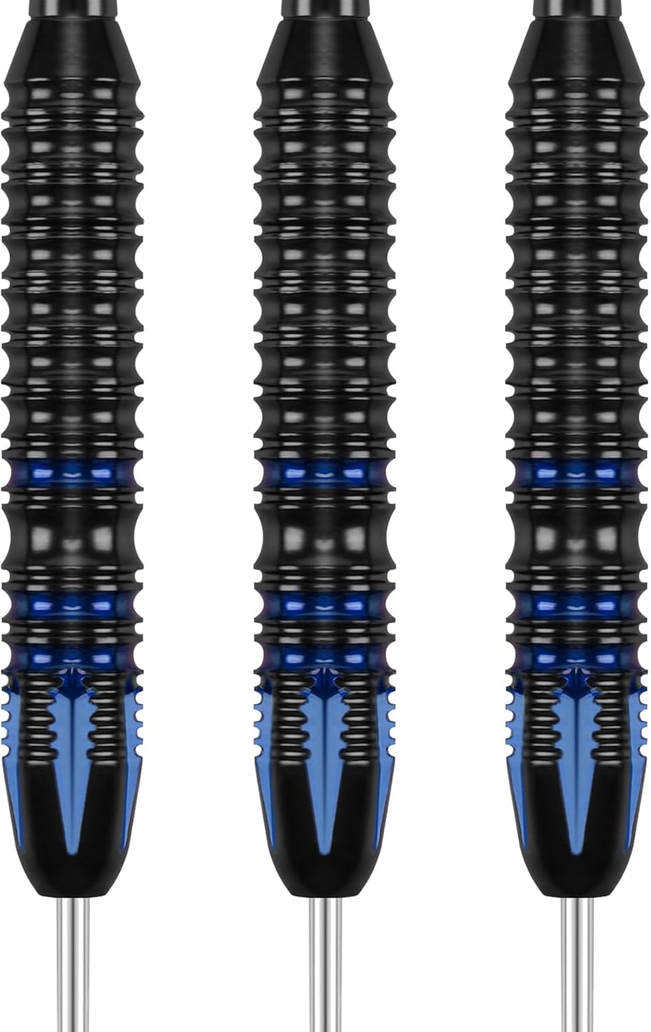 Grebarley Dartpfeile mit Metallspitze,12 Stück Profi Steeldarts 18 Aluminium Schaft mit 9 Flights 20
