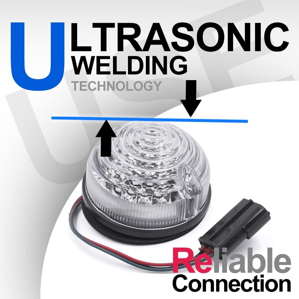 NSLUMO 2 Stueck Klare Linse Rot 73mm Defender LED Rücklicht Für 90/110 1983~1990 Defender 1990~2016