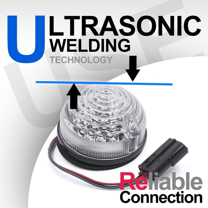NSLUMO 2 Stueck Klare Linse Rot 73mm Defender LED Rücklicht Für 90/110 1983~1990 Defender 1990~2016