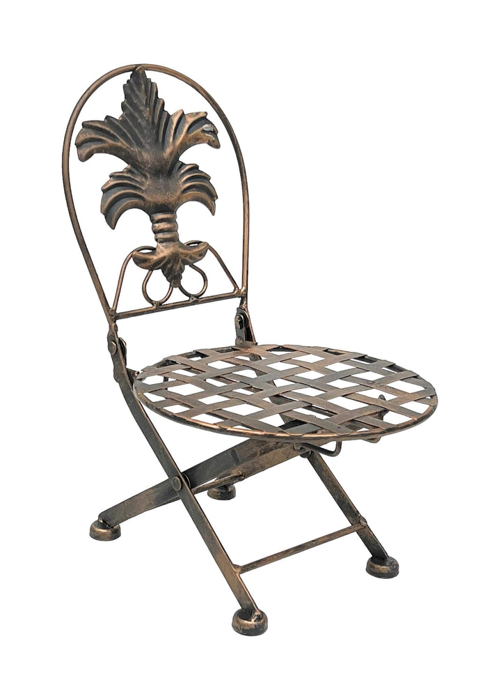 DanDiBo Blumenhocker Stuhl klappbar Metall Blumenständer Pflanzenständer 32 cm Puppenstuhl