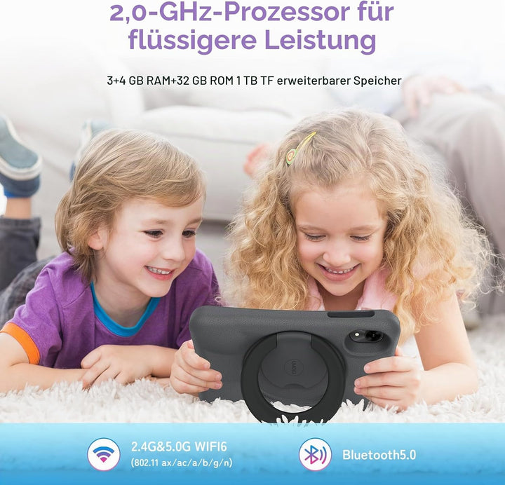 UMIDIGI G1 Tab Mini Kids Tablet, Kinder-Tablet 8 Zoll Android 14, WiFi 6, 7(3+4) GB + 32 GB/TF 1TB,