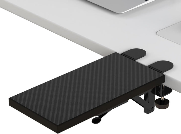 OUGIC Ergonomische Schreibtisch-Verlängerung, 30 x 15 cm, stanzfrei, zum Anklemmen, faltbare Tastatu