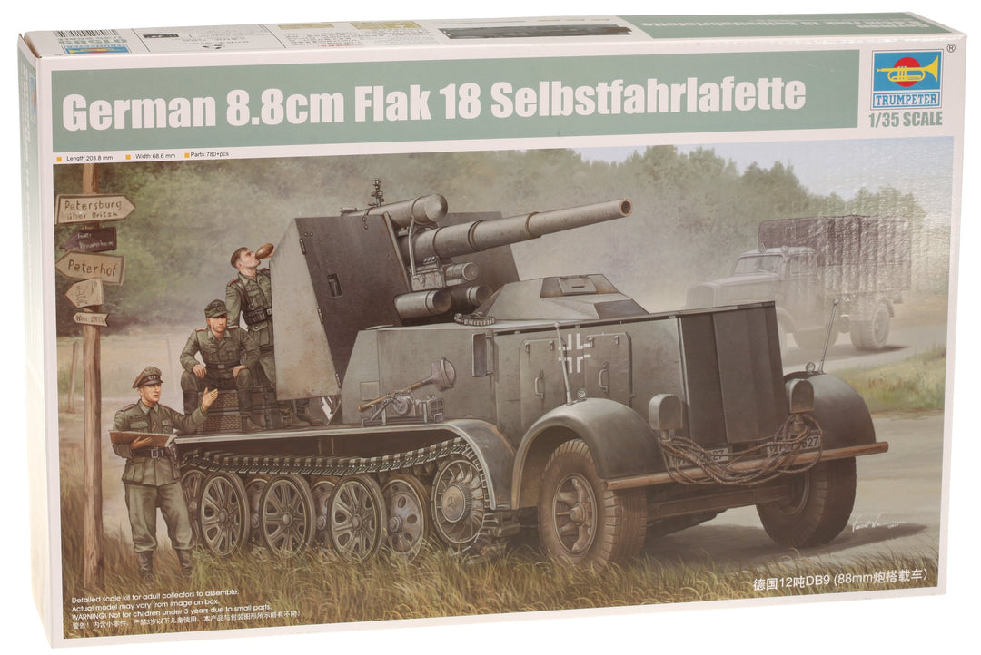 Trumpeter 1585 Modellbausatz 8.8cm Flak 18 Selbstfahrlafette