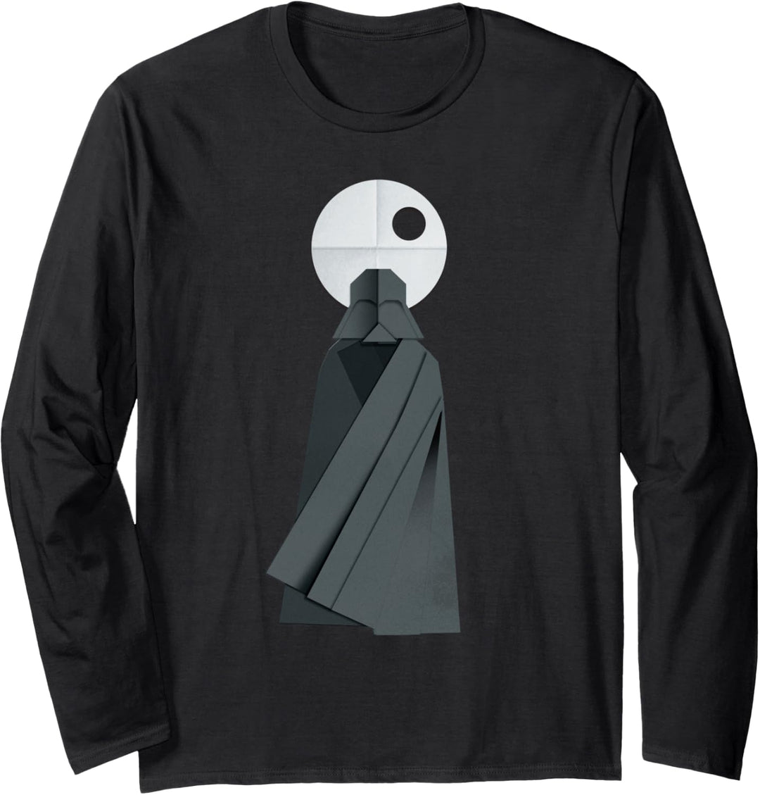 Star Wars Origami Darth Vader and Death Star Langarmshirt
