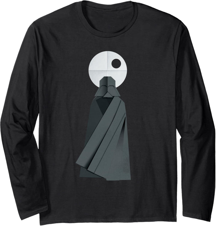 Star Wars Origami Darth Vader and Death Star Langarmshirt