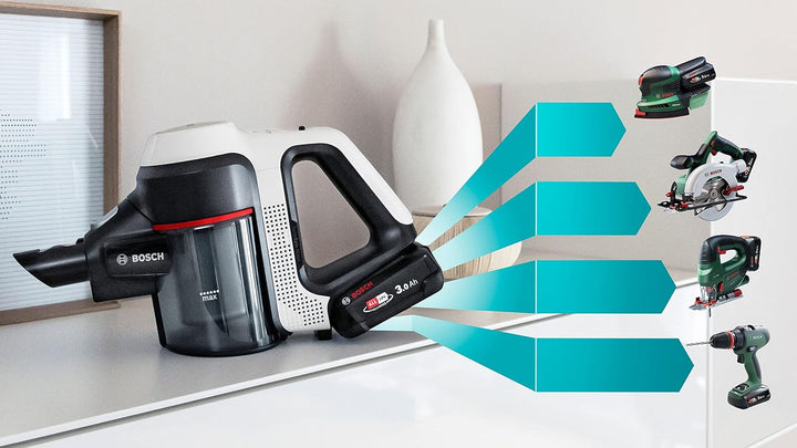 BOSCH BBS711W - Unlimited White Akku-Multifunktions-Staubsauger - Power For All 18 V Lithium-Ionen 3