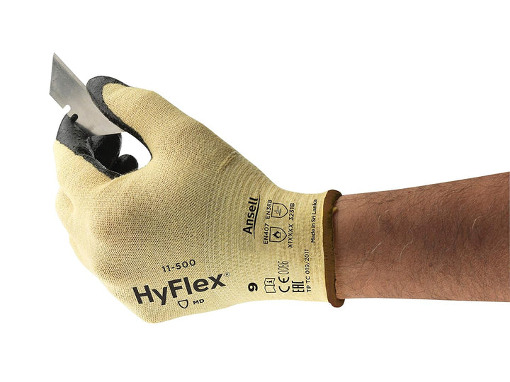 Ansell HyFlex 11-500 Schnittschutz Arbeitshandschuhe, Mechanikschutz, Industrie und Mechaniker Hands