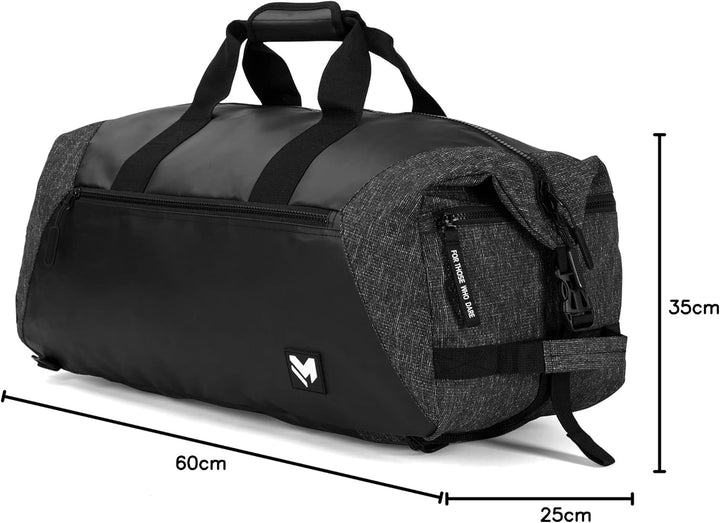 Lamaki Sporttasche Herren & Damen 45L Duffle Bag - Multifunktional 2-in-1 Sporttasche mit Rucksackfu
