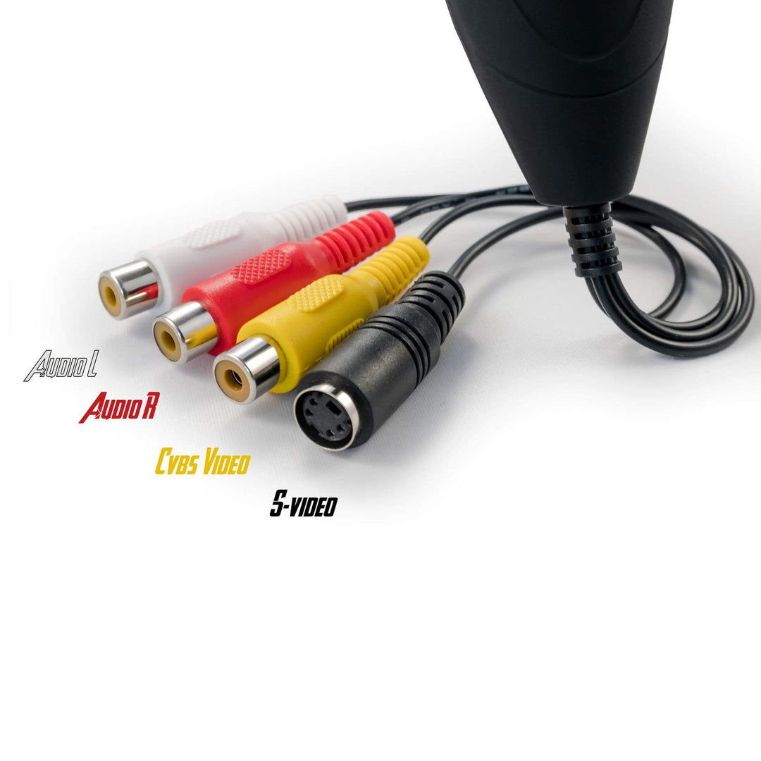 TechSide Complete Analog-Digital-Wandler (Scart-Adapter + Cinch-Kabel) 2024 | Kompatibel mit Windows