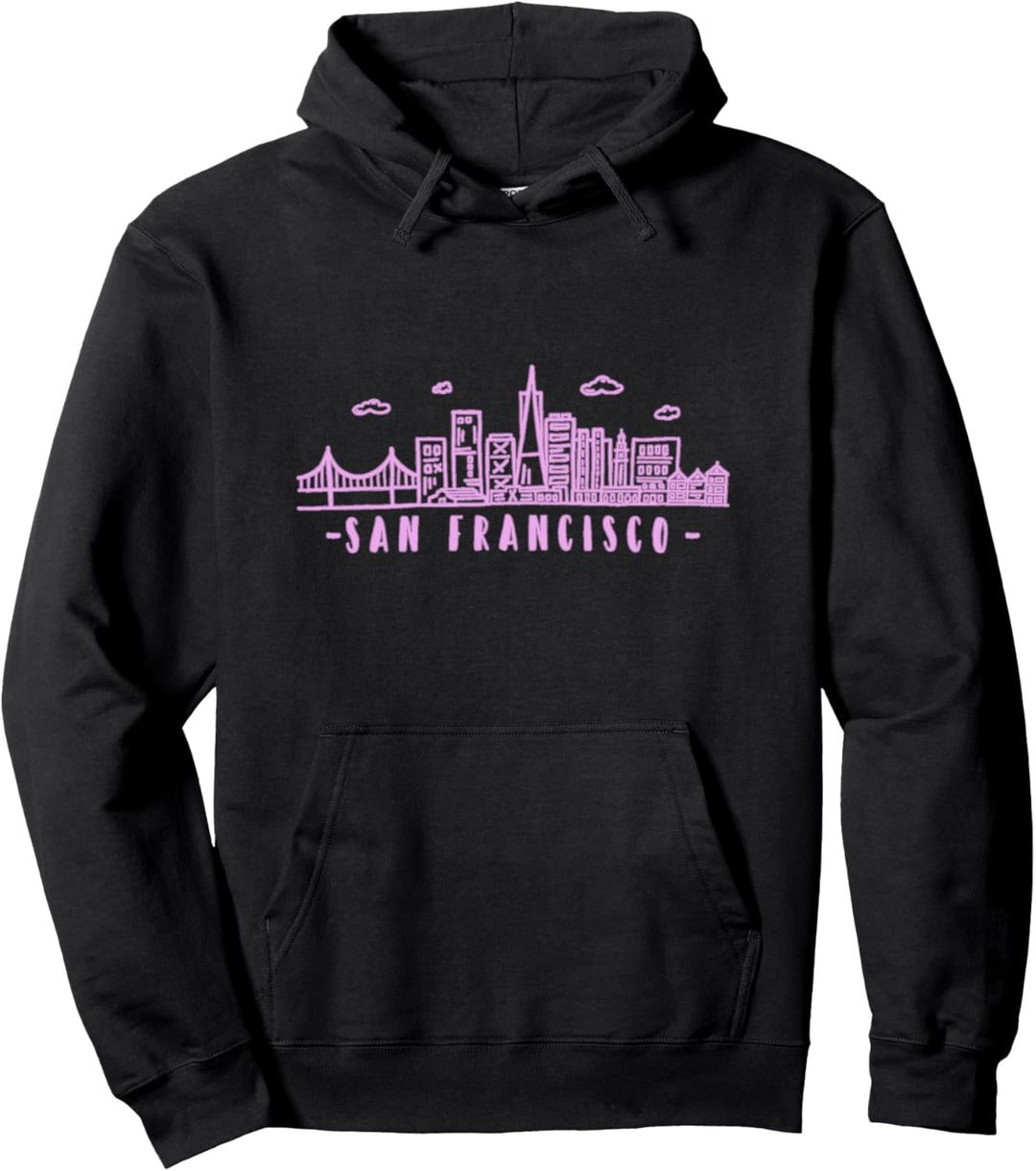 San Francisco, Kalifornien, Vintage-Skyline Pullover Hoodie