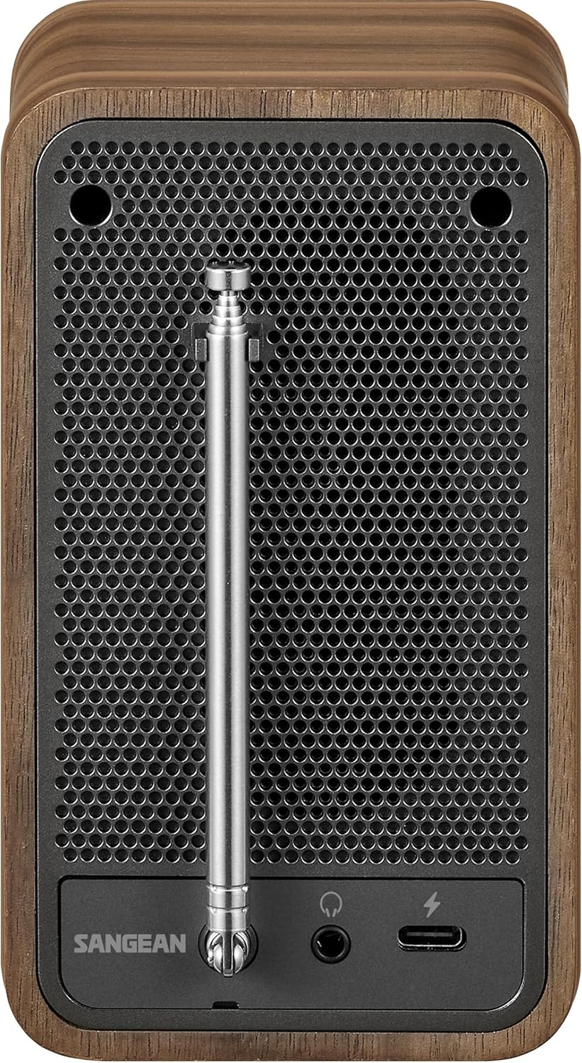 SANGEAN DDR-8 Tragbares DAB+ Radio mit Bluetooth 5.2, rotierendem OLED-Display, integriertem Akku, E