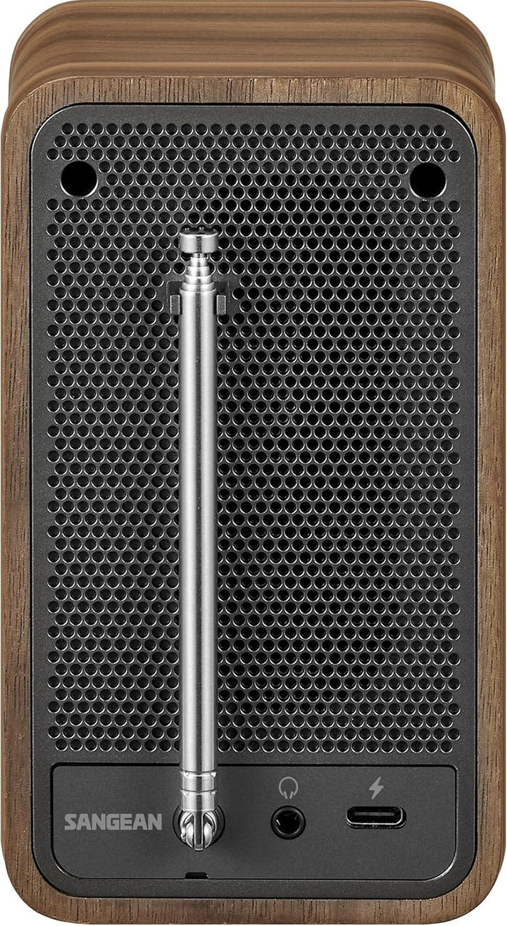 SANGEAN DDR-8 Tragbares DAB+ Radio mit Bluetooth 5.2, rotierendem OLED-Display, integriertem Akku, E