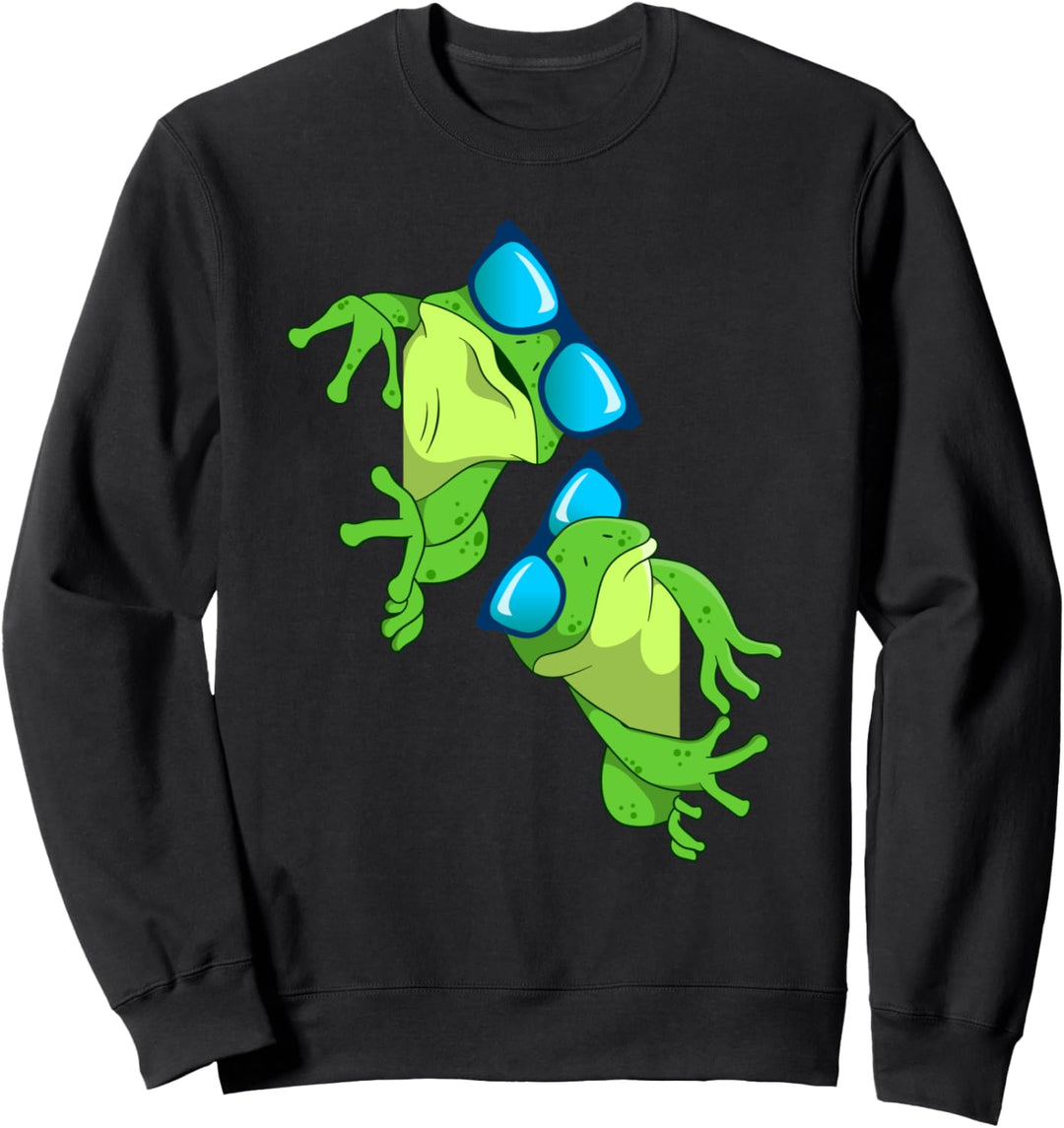 Frösche mit Sonnenbrille - Lustiges Frosch Sweatshirt