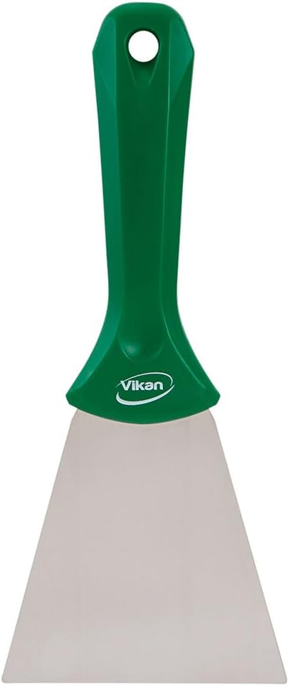 Vikan - Hygiene - Handschaber - Mit Edelstahlklinge - Grün - Breit, grün