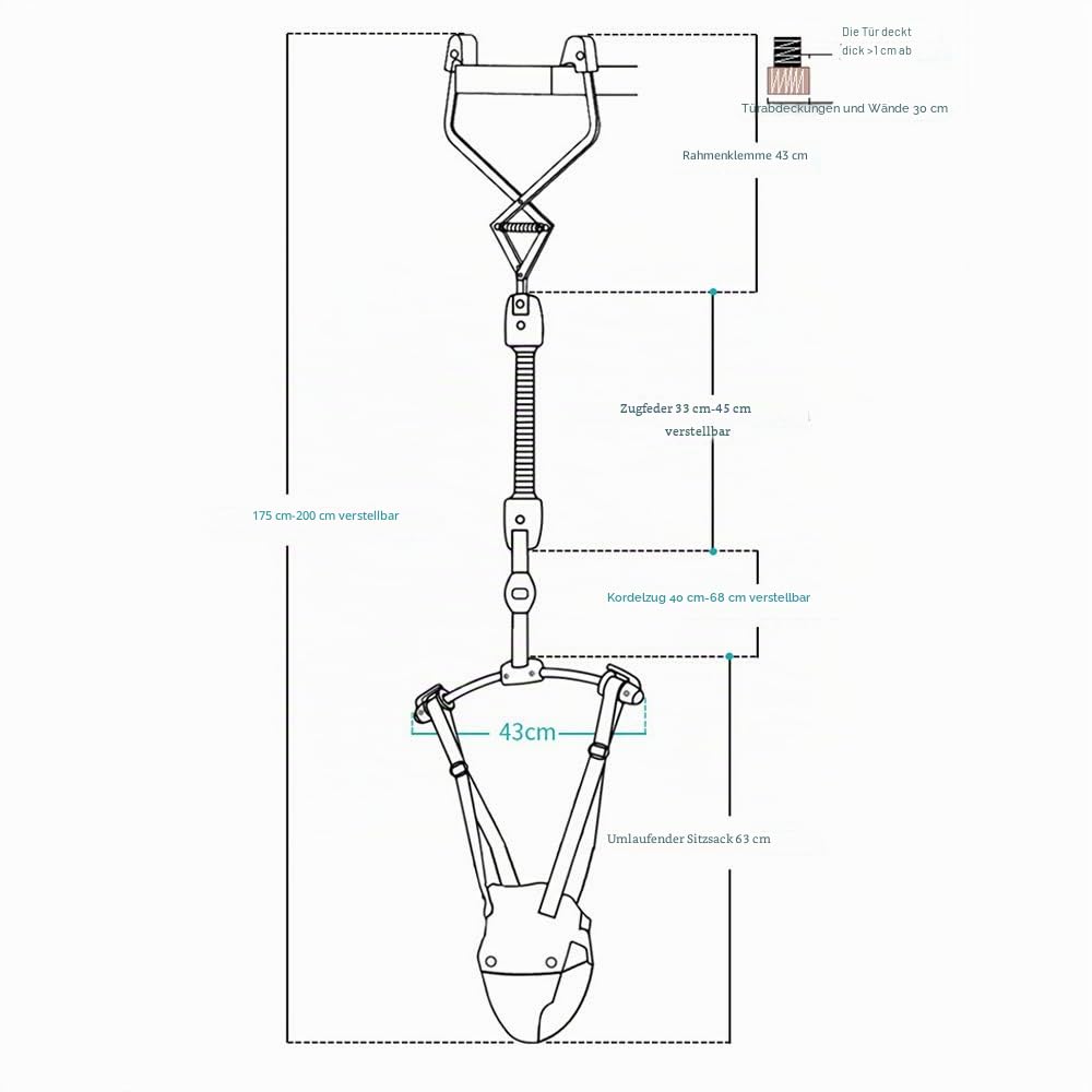 Baby Tür Schaukel Springen Übung Türhopser Türrahmen Jumper für Baby 6-24 Monate