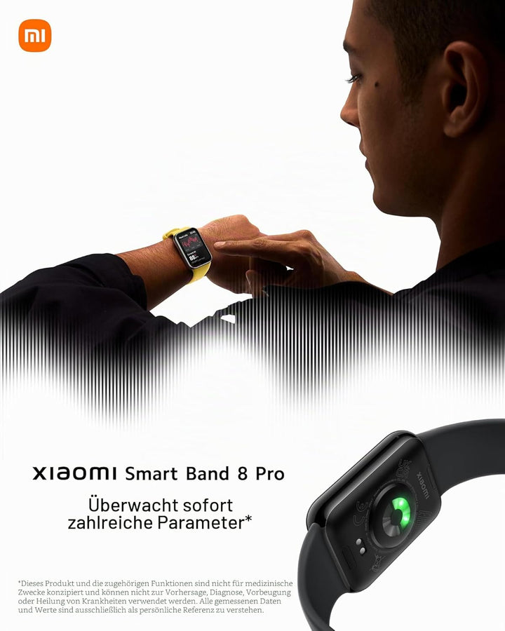 Xiaomi Smart Band 8 Pro Fitness-Tracker, 1,74" AMOLED Display, bis 20 Tage Akku, 5ATM, SpO2 Tracking