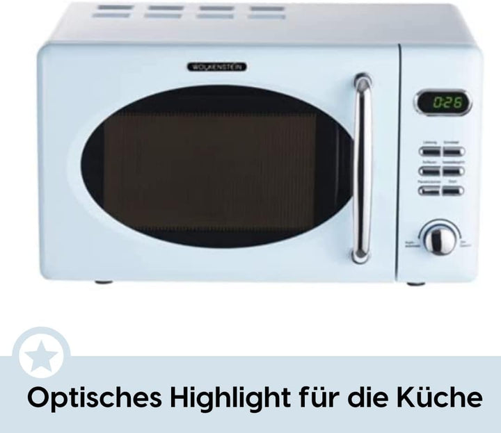 Wolkenstein Retro Stand Mikrowelle WMW720 I 700W Mikrowellenleistung I 20L Garraum I5 Leistungsstufe