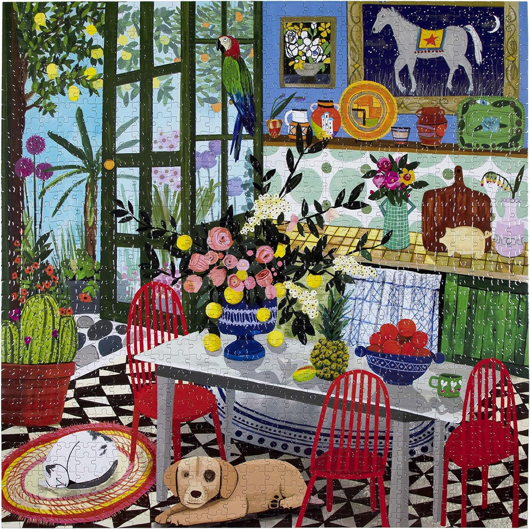 eeBoo - Puzzle 1000 pcs - Green Kitchen - (EPZTGNK)
