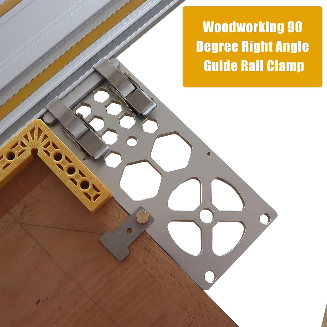 CDIYTOOL 340 mm Spursägen-Vierkant, silberfarben, rechtwinklig, Kreissägeführung, Winkelanschlag, ko