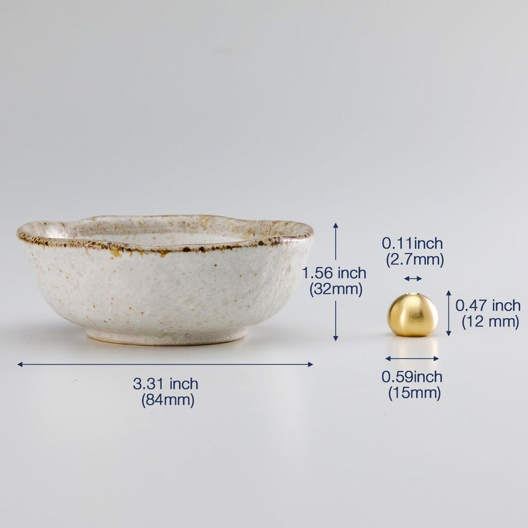 Asayu Japan Mini Räucherstäbchen Halter für Stäbchen 8.3cm, Traditioneller Made in Japan Keramik-Asc