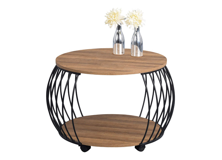 M2 Kollektion Peking 1 Couchtisch/Sofatisch, MDF, Höhe 47cm, Durchmesser 60cm Peking 2, Peking 2