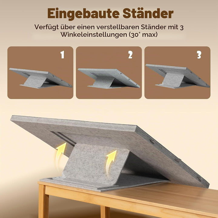 Tektalk klappbarer Puzzletisch mit Abdeckung, 3-Kippwinkel-Puzzleplateau, leichtes tragbares Filzpuz