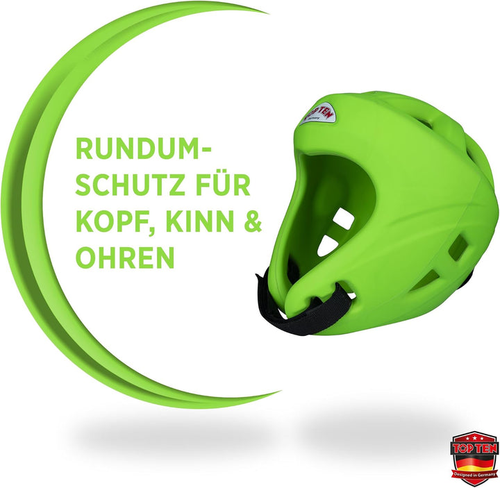 TopTen Neon Avantgarde Kopfschutz (WAKO zugelassen) Gruen L, Gruen L