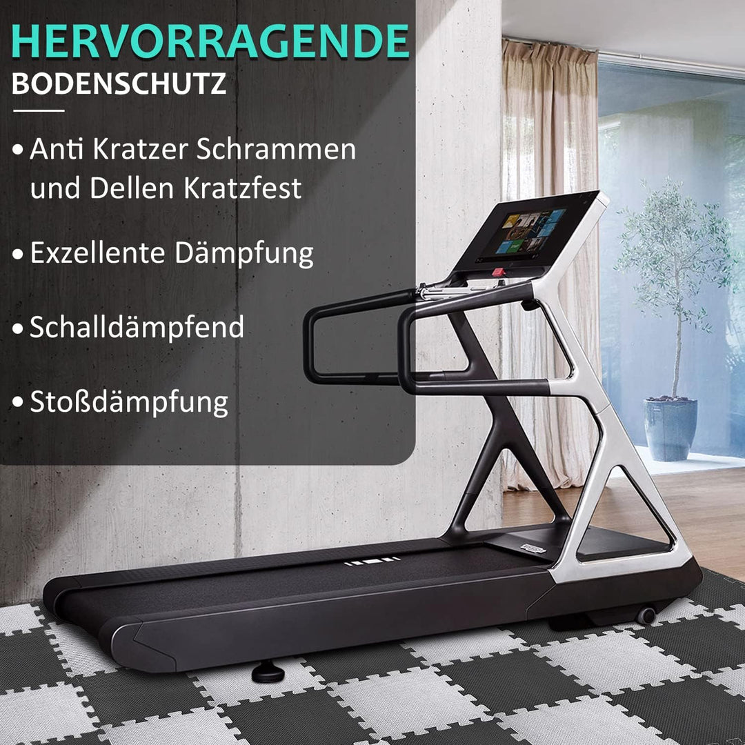 Bodenschutzmatte Fitness Set [31x31cm], 24/36/48 Puzzlematte, EVA Sportmatte Fitnessmatte Rutschfest