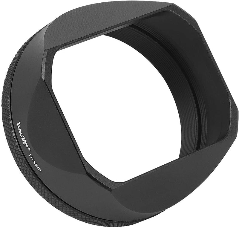 Haoge LH-X54B Metall Rechteckig Sonnenblende Gegenlichtblende mit 49mm Adapterring für Fujifilm Fuji